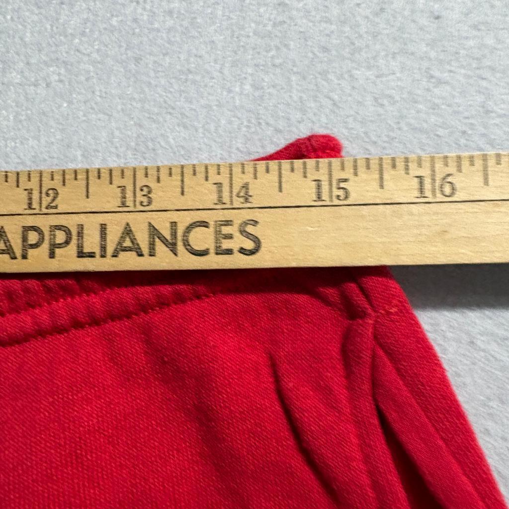 Vintage Lee Sweat Shorts Mens Large Red Cotton Blend Fleece Drawstring Made in