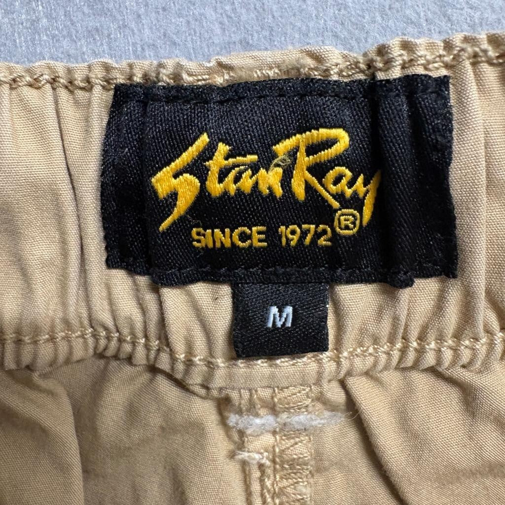 Stan Ray Easy Pants Mens Medium Khaki Tan Cotton Drawstring Elastic Waist