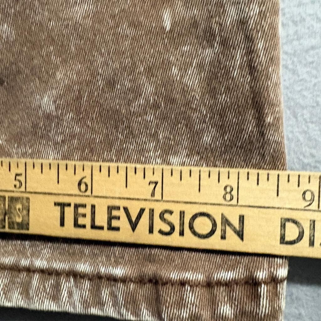 Disclosure Cargo Pants Womens 11/30 Brown Acid Wash Wide Leg Utility Pockets