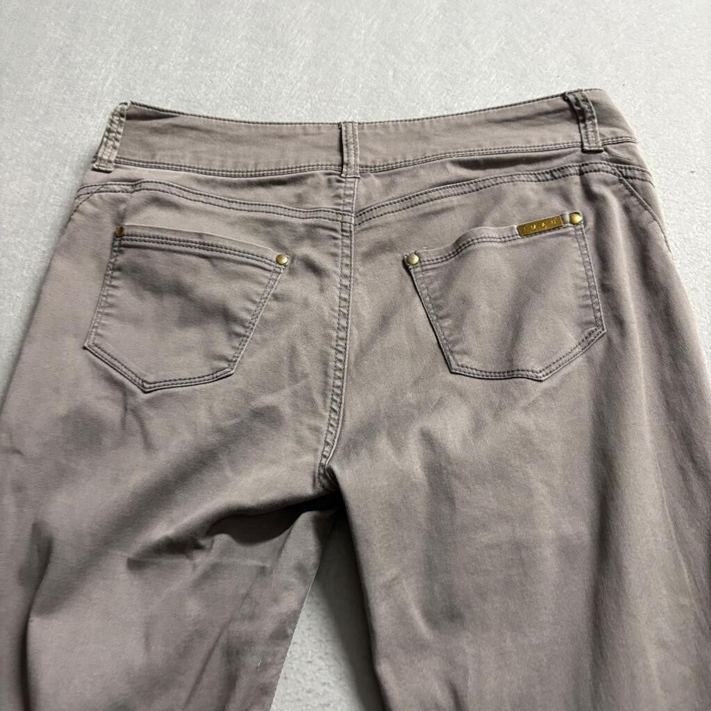 IMAN Global Chic Womens Size 8 Gray Bootcut Stretch Pants Cotton Blend