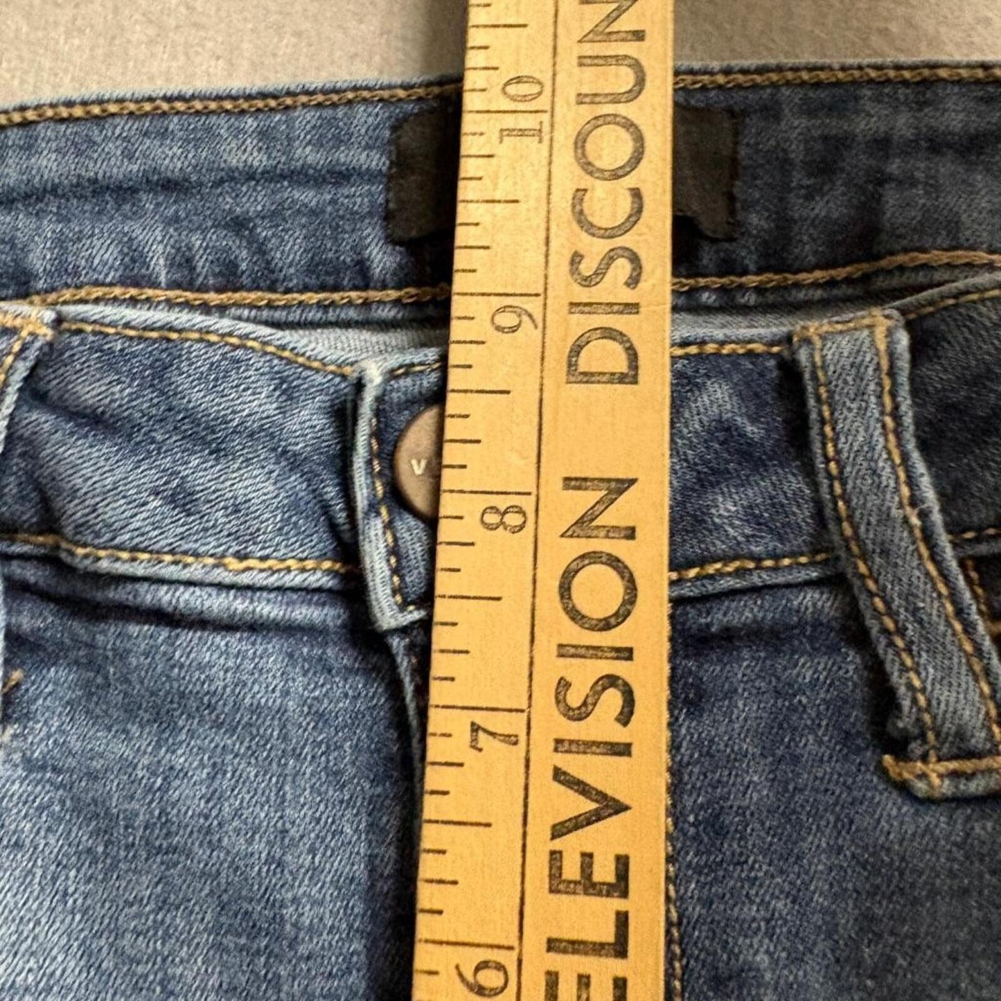 Vervet Ankle Skinny Jeans Womens 27 Distressed Frayed Asymmetric Hem Stretch