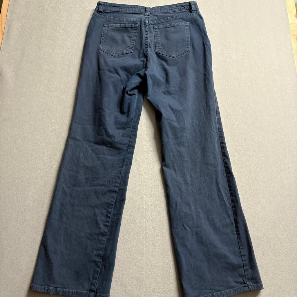 Miu Jeans Authentic Dungarees Womens 32 Blue Denim Wide Leg Pants Mid Rise