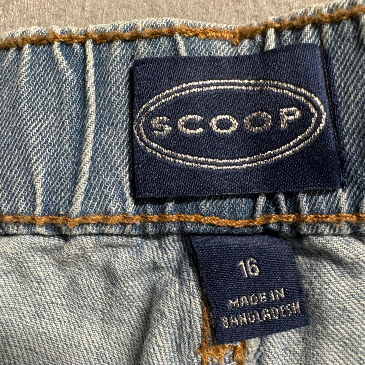 Scoop Womens Baggy Wide Leg Jeans Size 16 Vintage Drape Denim Light Wash New
