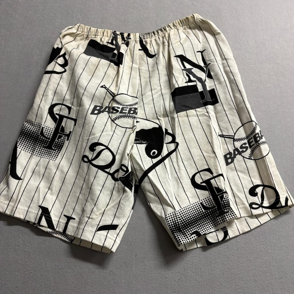 Vintage 90s Baseball Pinstripe Polo Shirt and Shorts Set Mens XL Made in USA