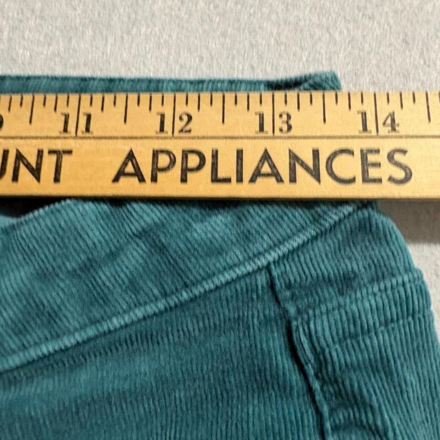 Wild Fable Corduroy Pants Womens Size 2 Teal Green Flare Leg Stretch Mid Rise
