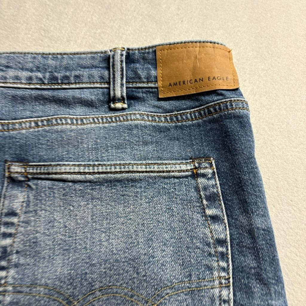 American Eagle Slim Straight Flex Jeans Mens 40x30 Blue Denim Stretch Pants