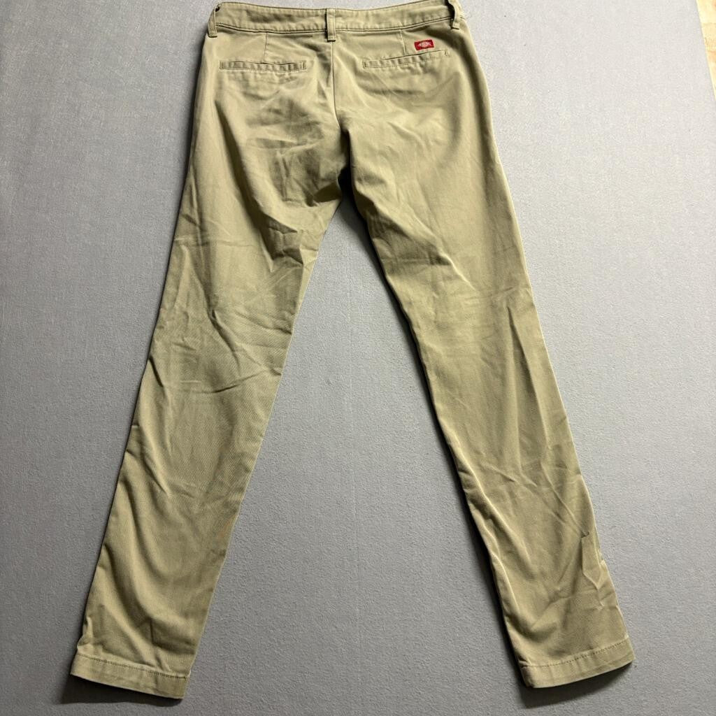 Dickies Girl Crafted for Women Skinny Chino Pants Beige Khaki Size 30x30 Stretch