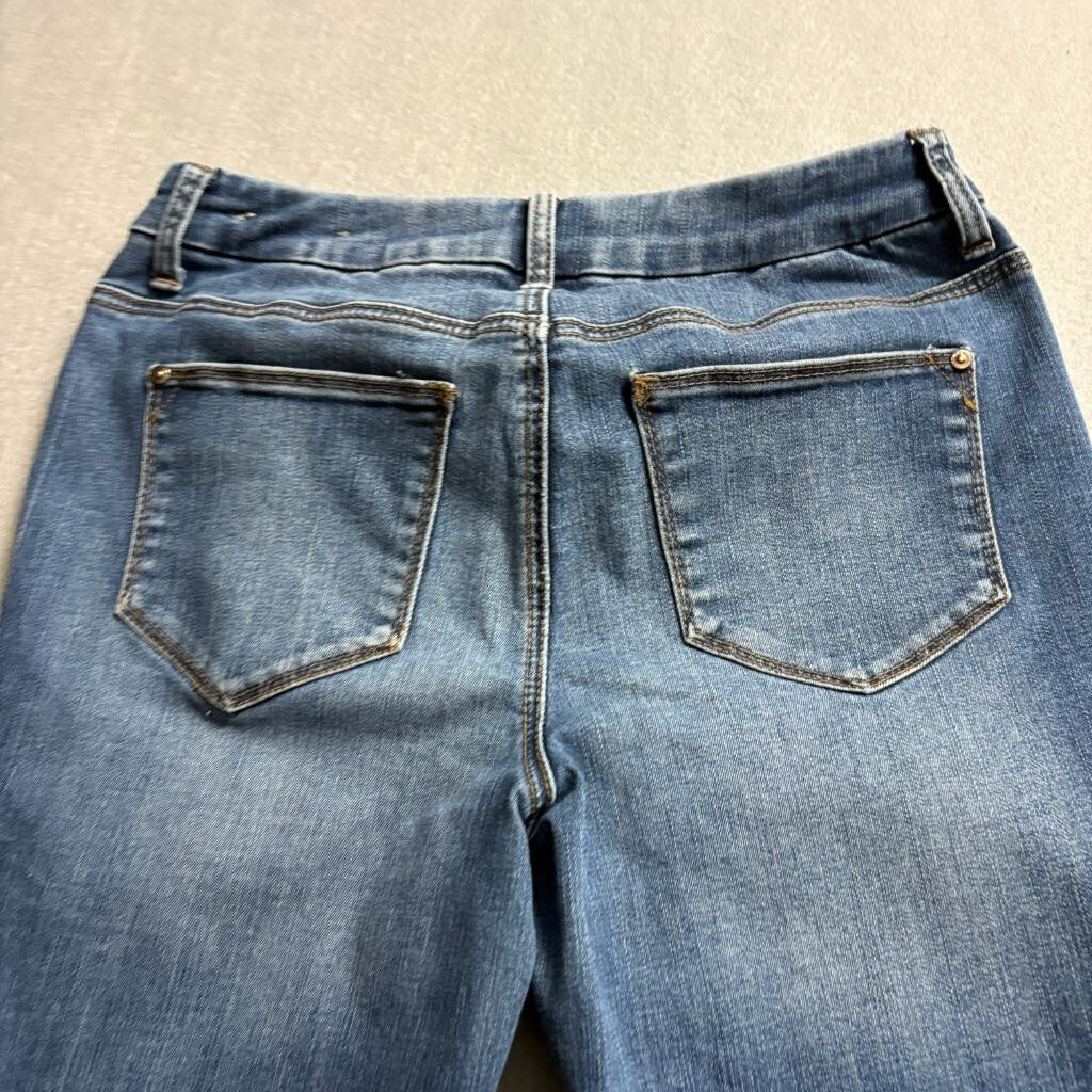 Chicos So Slimming Girlfriend Slim Leg Ankle Jeans Womens Size 0 Blue Denim