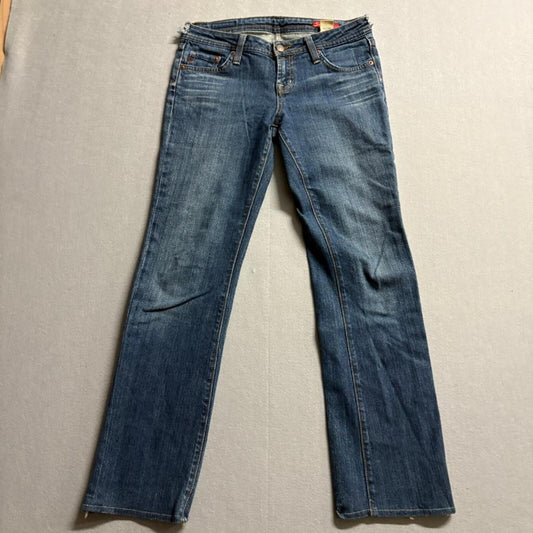 Seven7 Flare Jeans Womens Size 30 Blue Denim Low Rise Medium Wash 31x29