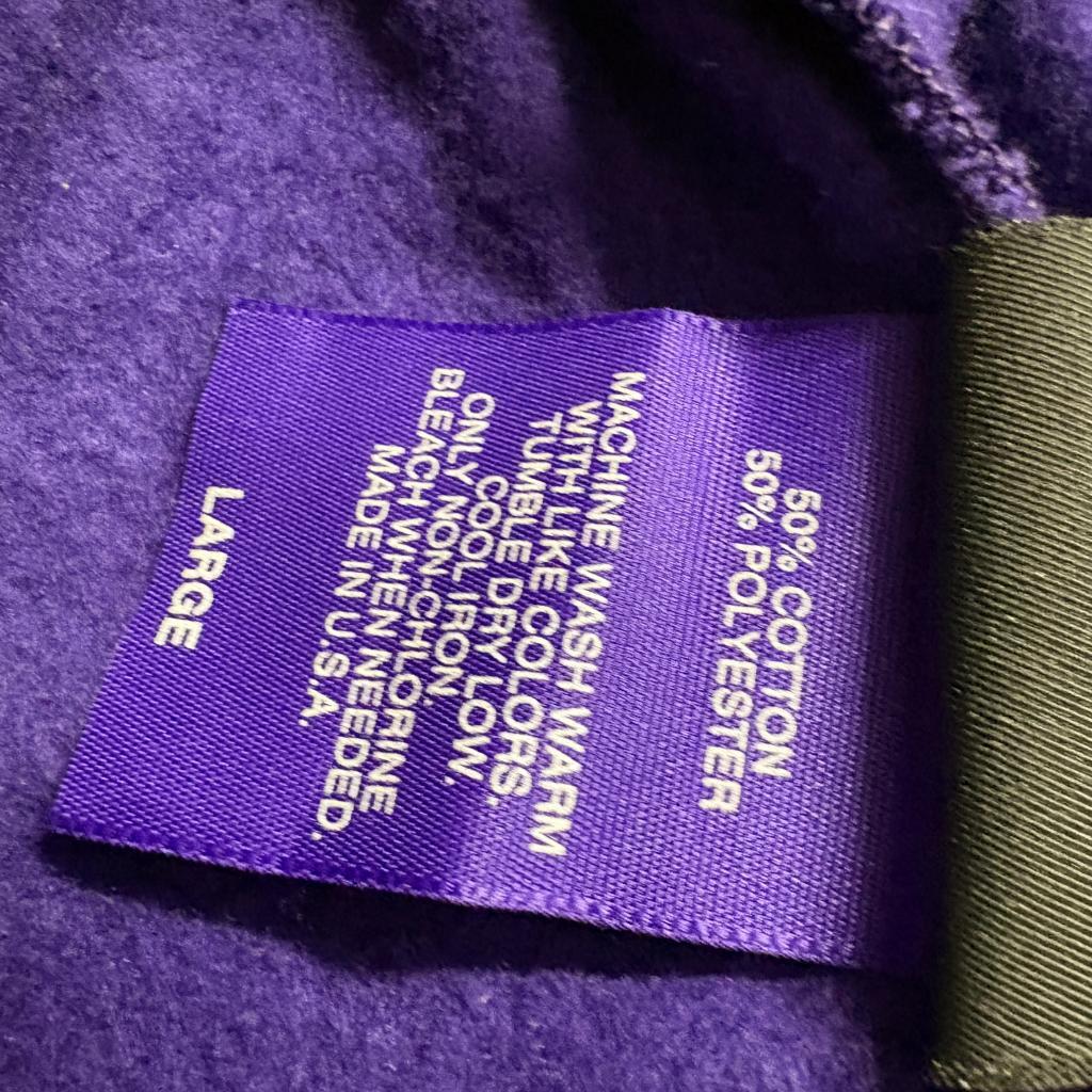 Vintage JE Morgan Sweat Shorts Womens Large Purple Fleece Drawstring Made in USA