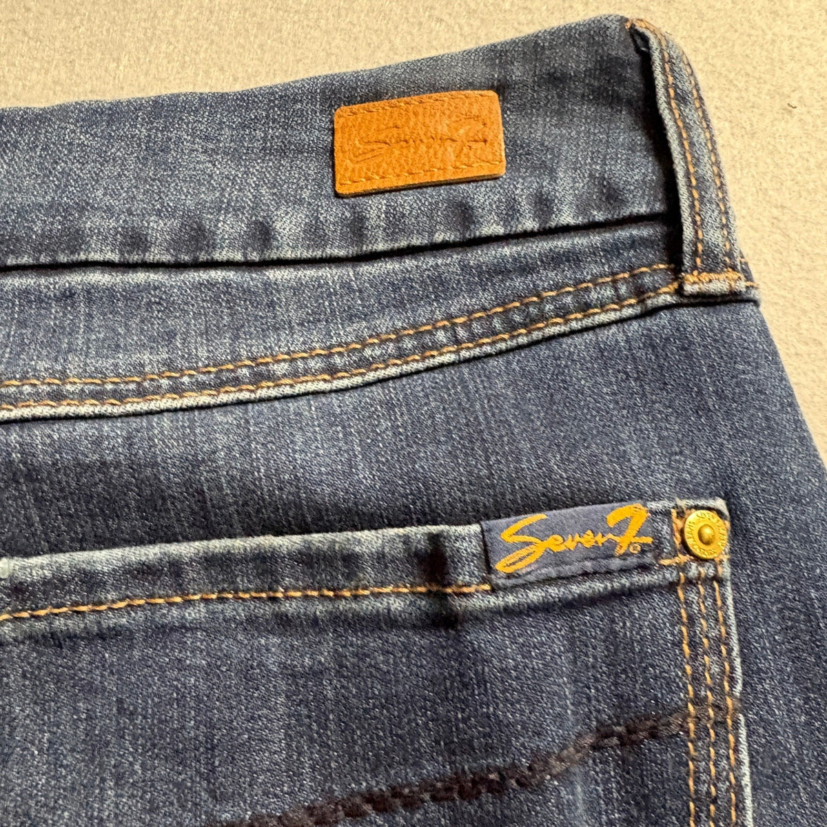 Seven 7 Tummyless High Rise Skinny Jeans Womens Size 14 Blue Denim Stretch Pants
