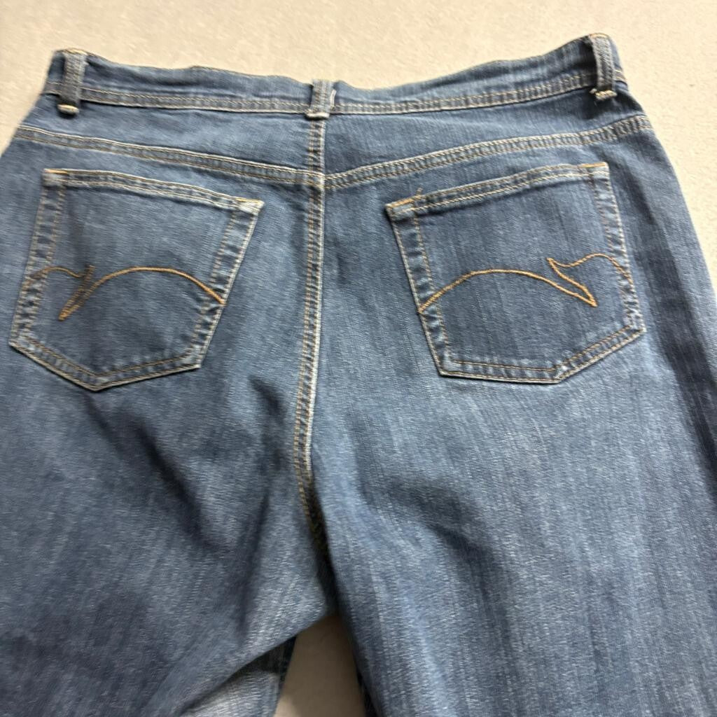 Gloria Vanderbilt The Perfect Fit Jeans Womens 12 Blue Denim Straight Leg