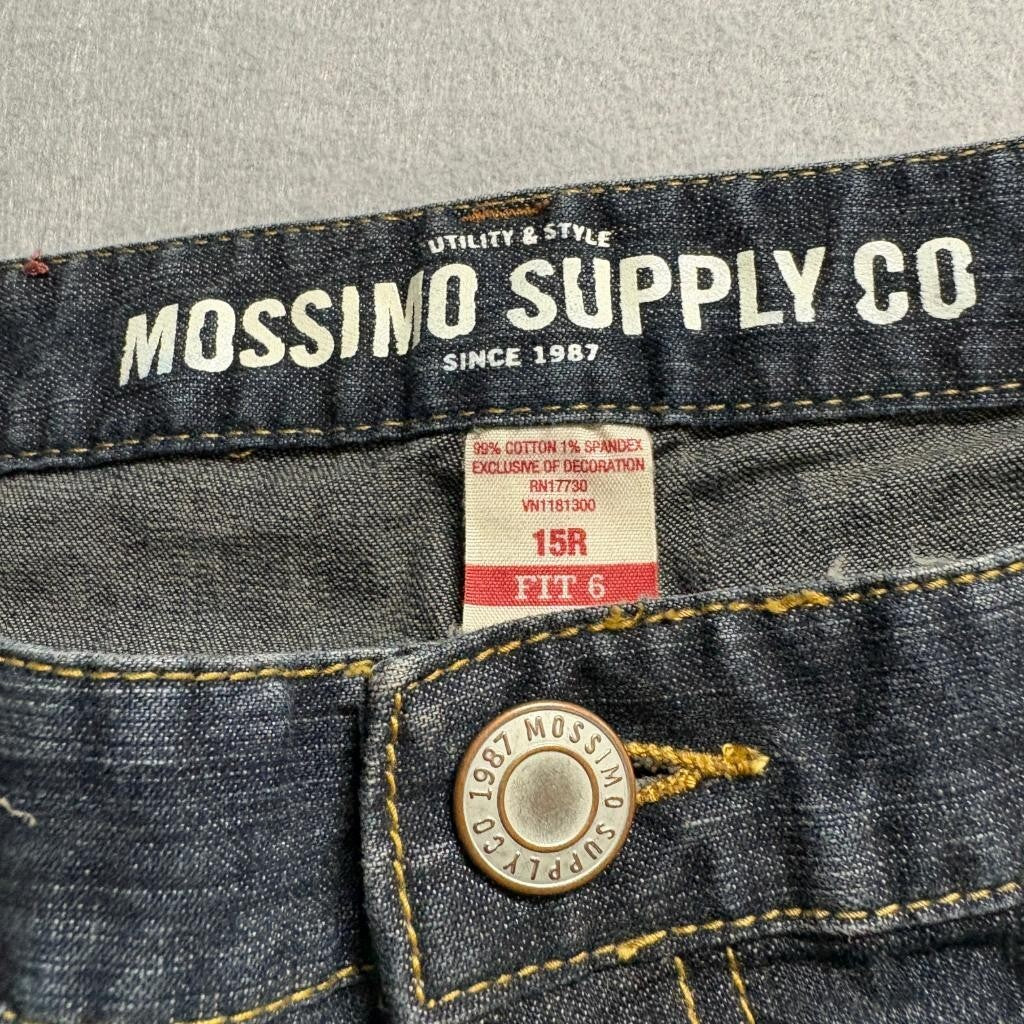 Mossimo Supply Co Bootcut Jeans Womens 15R Fit 6 Blue Denim Stretch Mid Rise