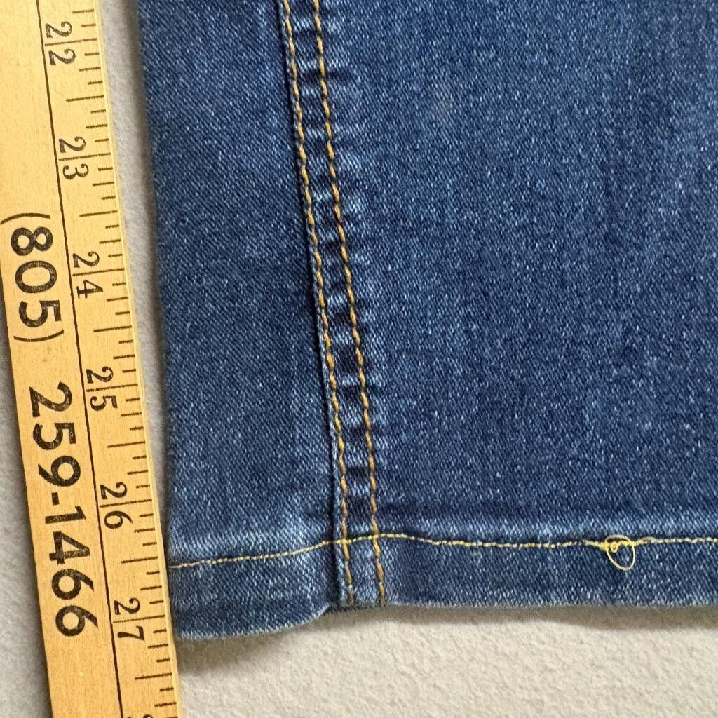 Fragile Blue Jeans Womens Skinny Straight Blue Denim Jeans Size 26 Inseam 26