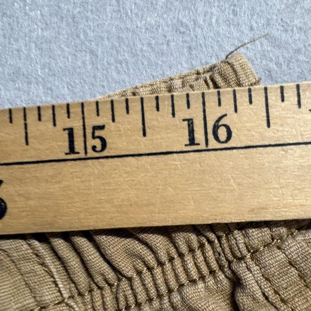 Iron Co Mens Cargo Jogger Pants Large L 36 Brown Cotton Spandex Elastic Waist