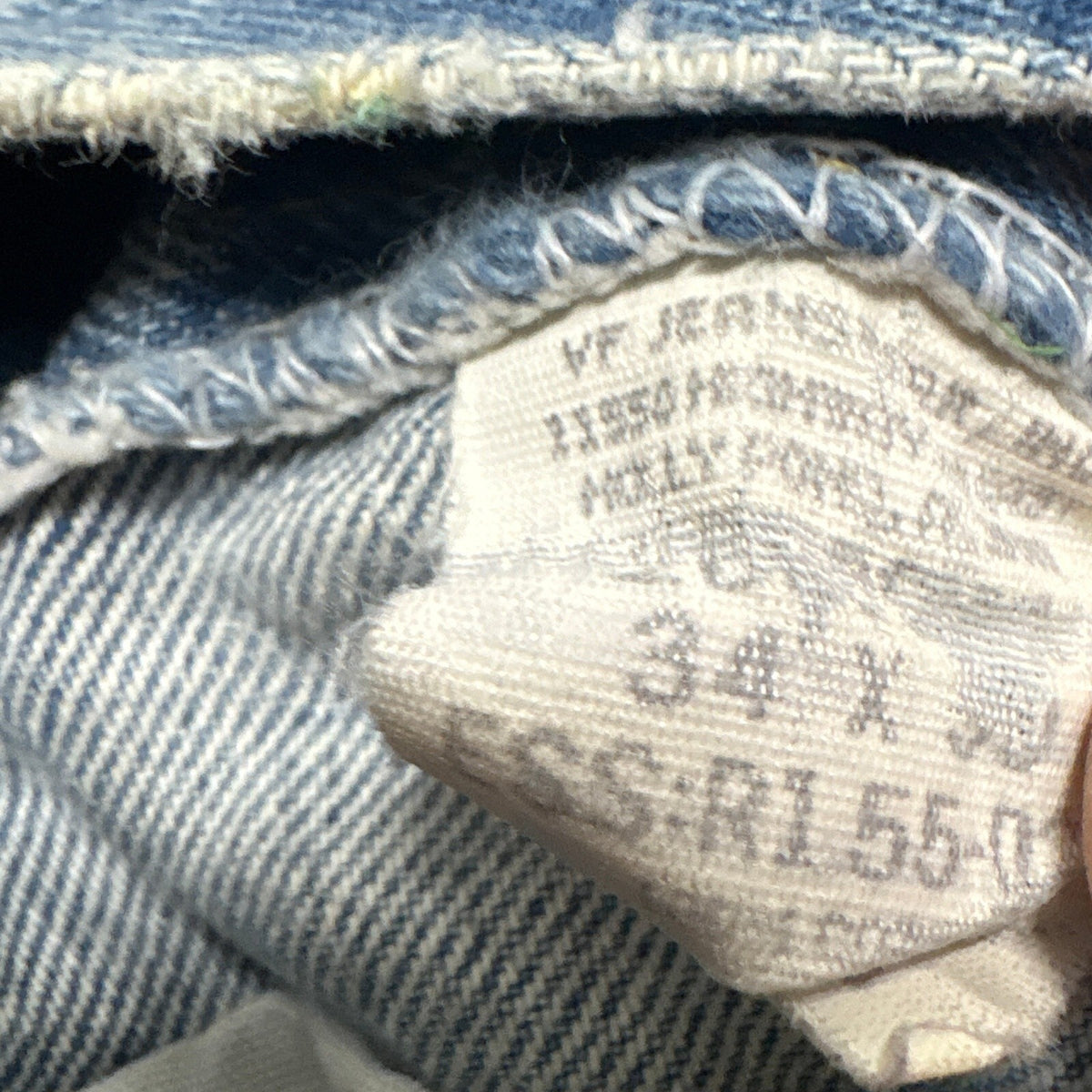Lee Denim Jeans Mens 34x30 Light Blue Wash Straight Leg Workwear Distressed