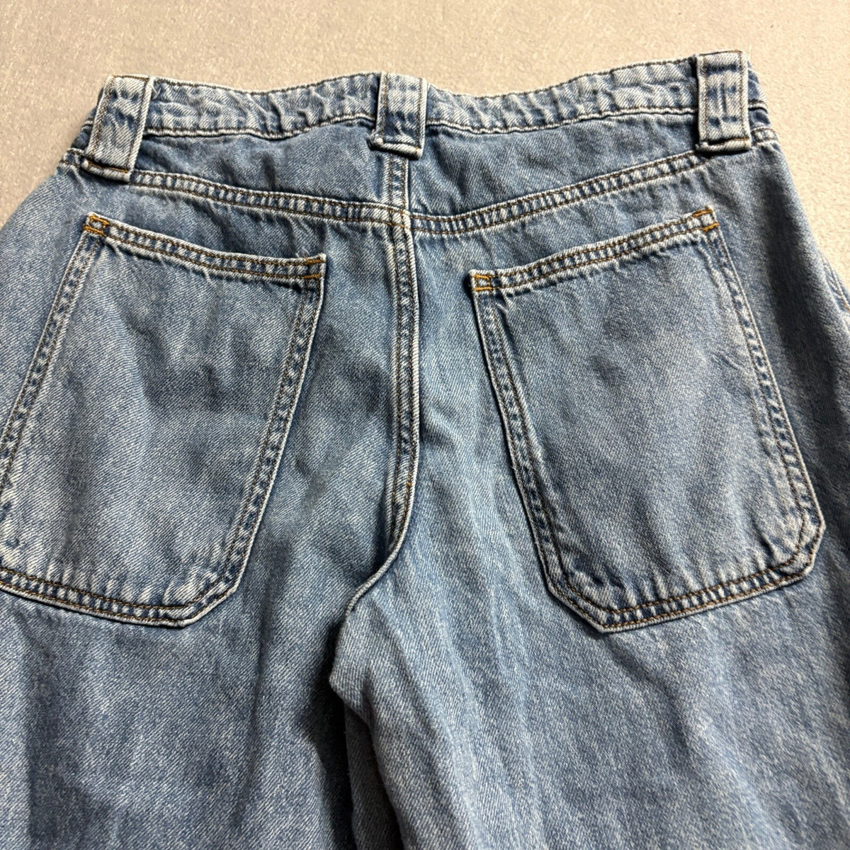 Wild Fable Womens High Rise Cargo Jeans Size 4 Light Wash Blue Straight Wide Leg