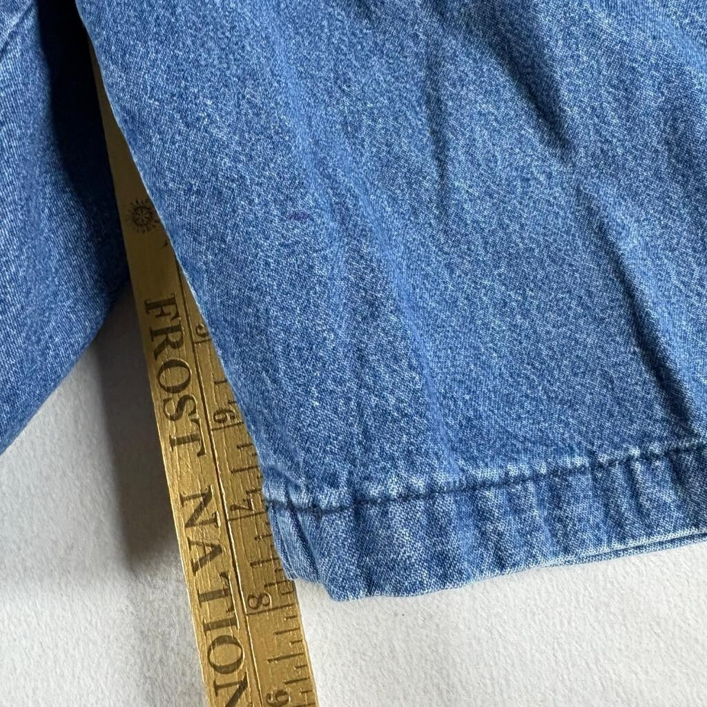 Wrangler Hero Originals Denim Shorts Mens 36 Blue Pleated Front Elastic Waist