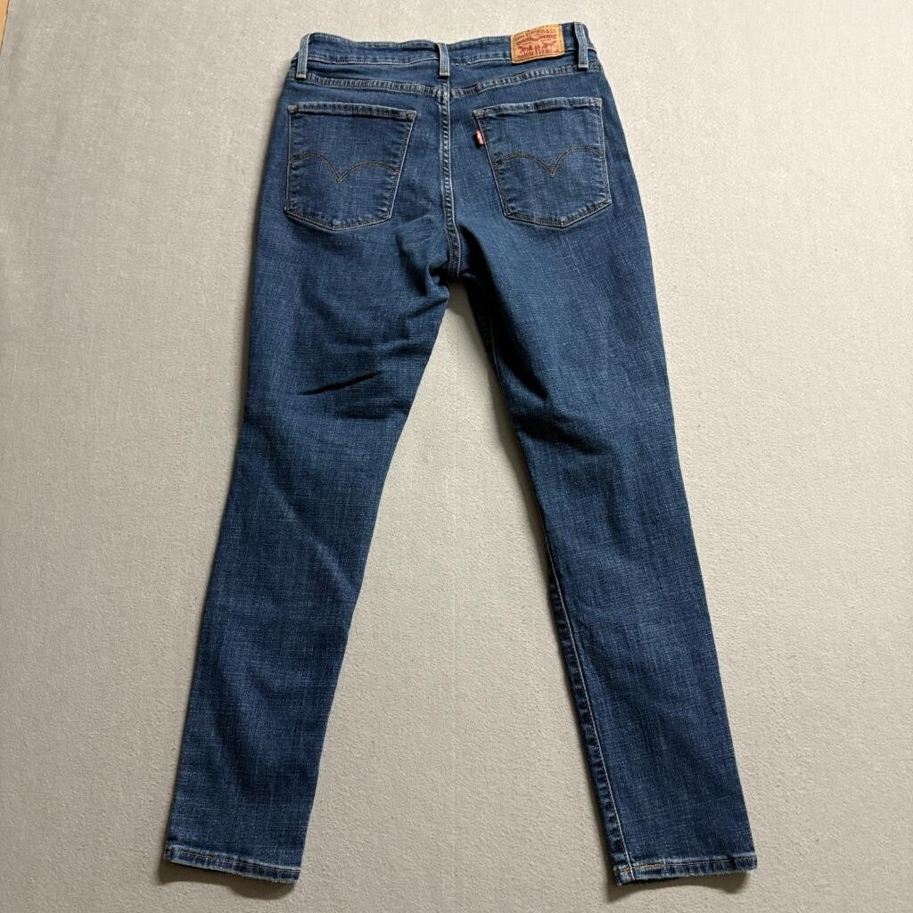 Levi's 721 High Rise Skinny Jeans Womens Size 30 Distressed Blue Denim W30 L28