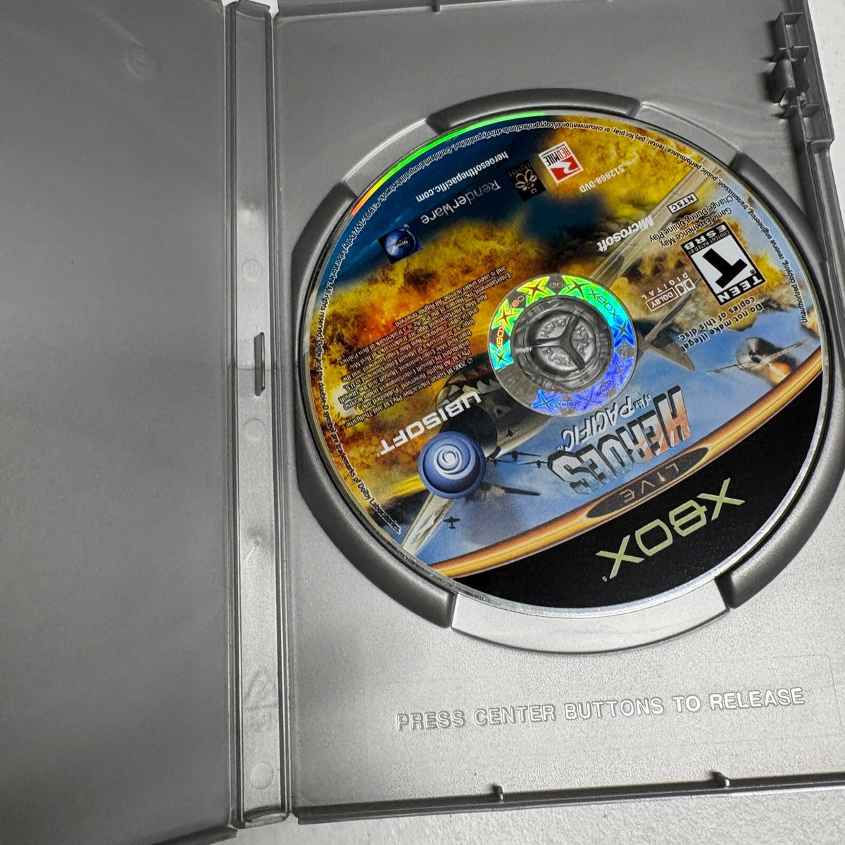 Heroes of the Pacific Original Xbox Microsoft Game Disc in GameStop Case Tested