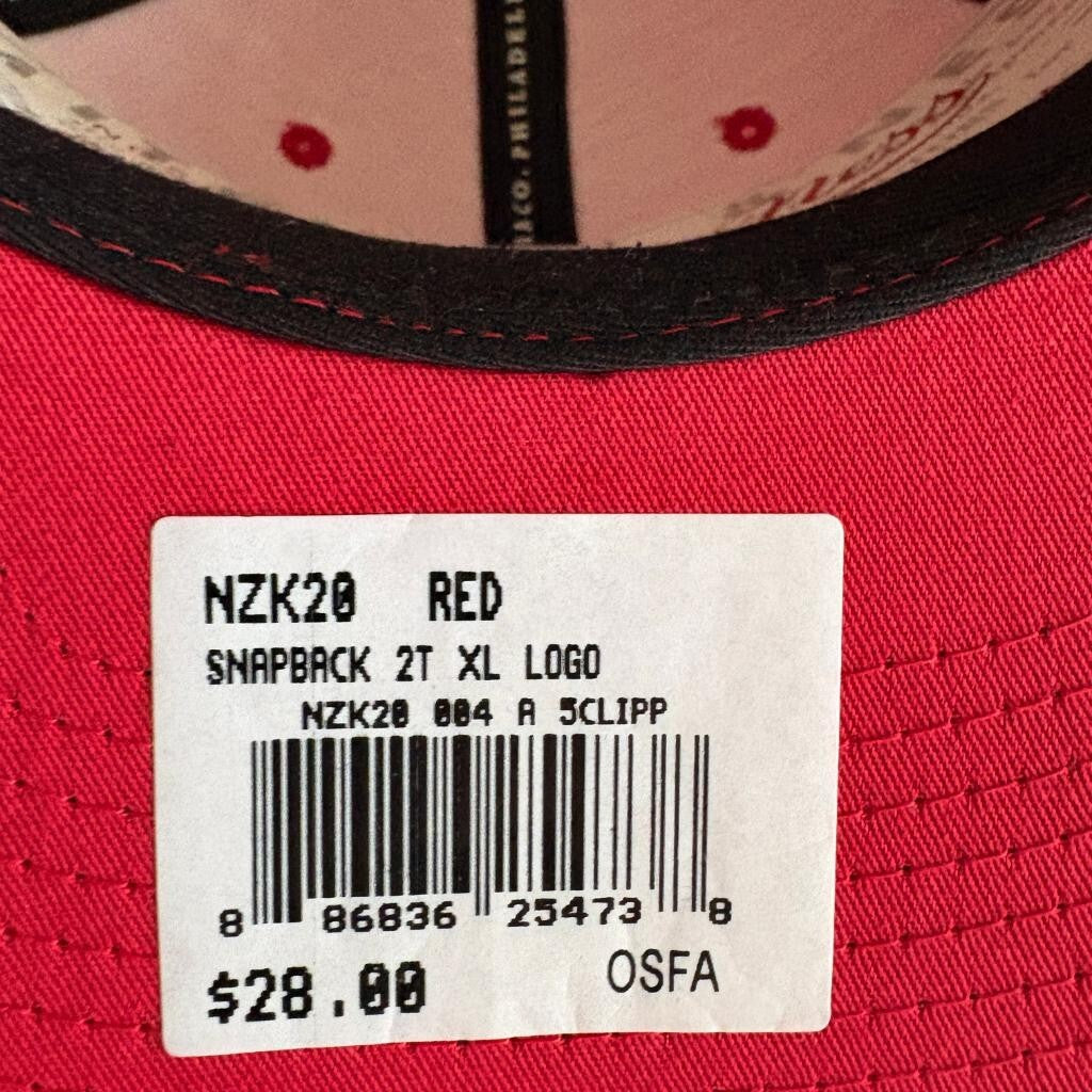 LA Clippers Mitchell & Ness Snapback Hat Red Script Logo NBA Basketball Cap OSFA