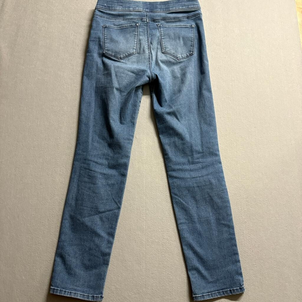 Gloria Vanderbilt Amanda Pull On Jeans Womens Size 8 Blue Denim Stretch Straight