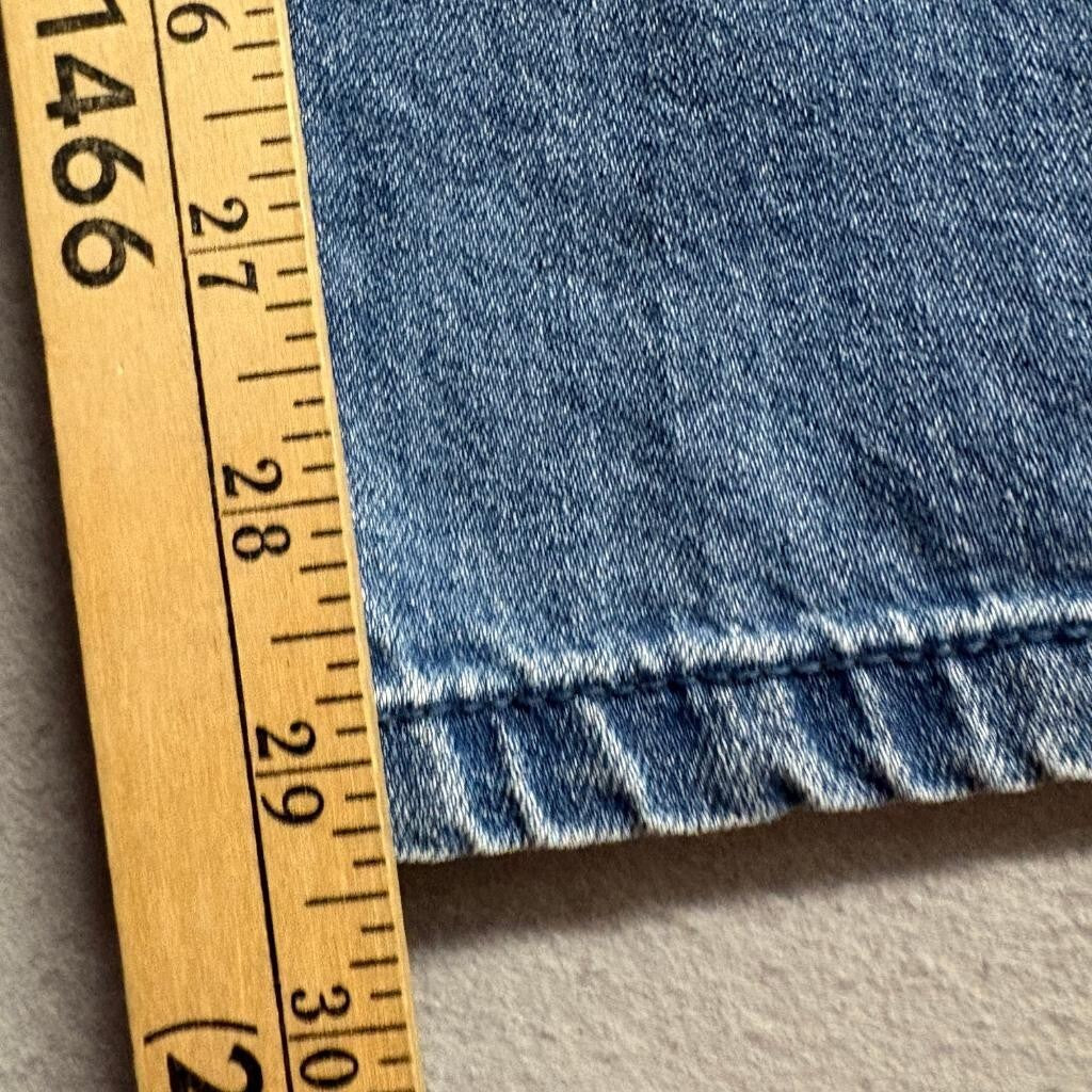 Ava & Viv Cargo Jeans Womens 16 Blue Denim Wide Leg Elastic Waist Utility Pants