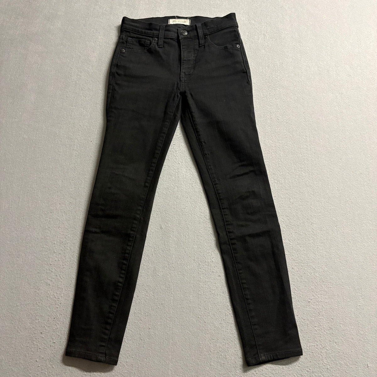 Madewell 9 Inch High Rise Skinny Jeans Womens 24S Black Denim Stretch
