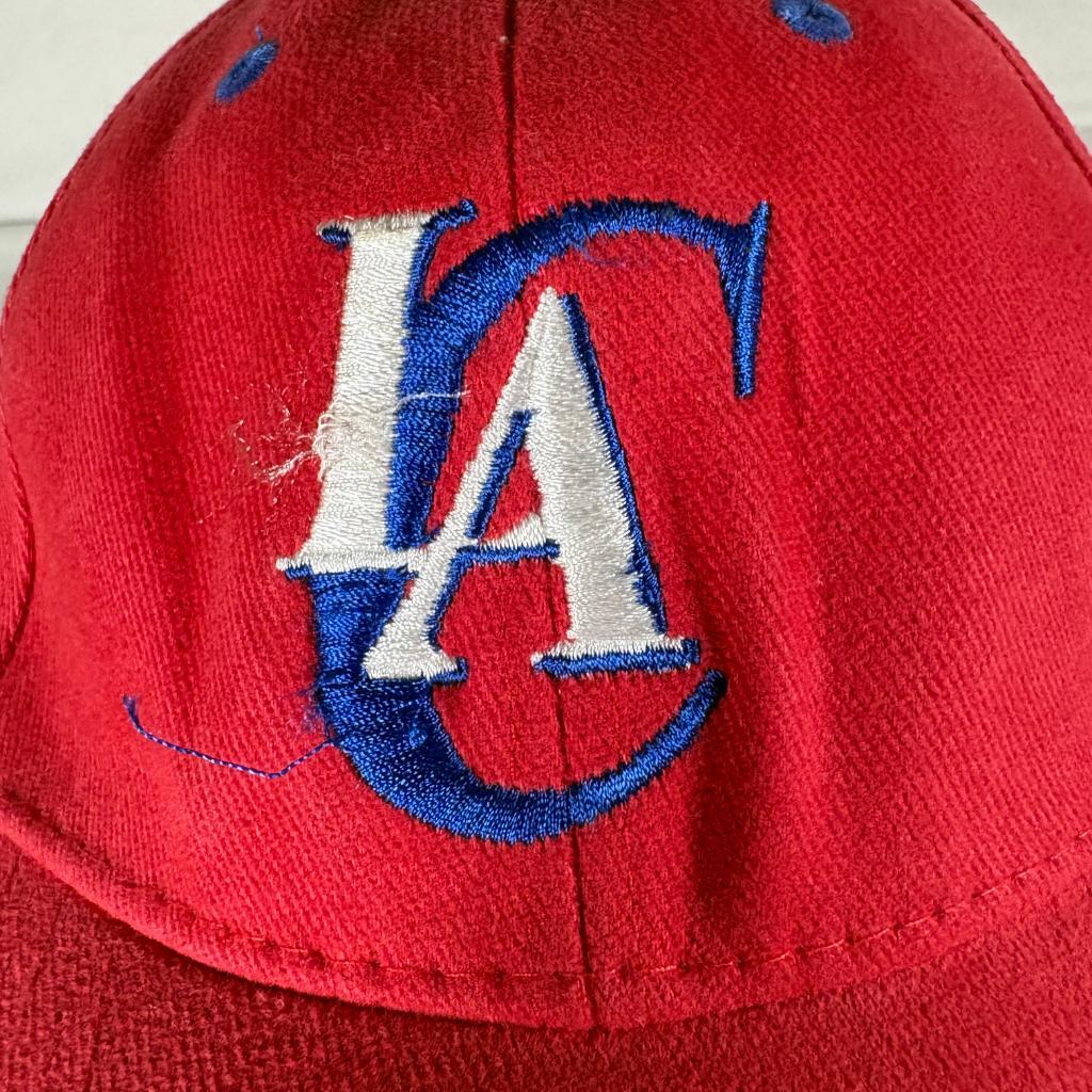 Vintage Los Angeles Clippers NBA Elevation Strapback Hat Red Blue Cap One Size