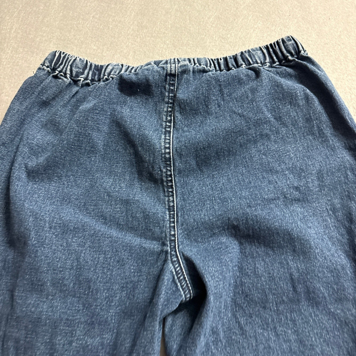 DG2 Diane Gilman Elastic Waist Jeans Womens Size M Medium Blue Denim Straight