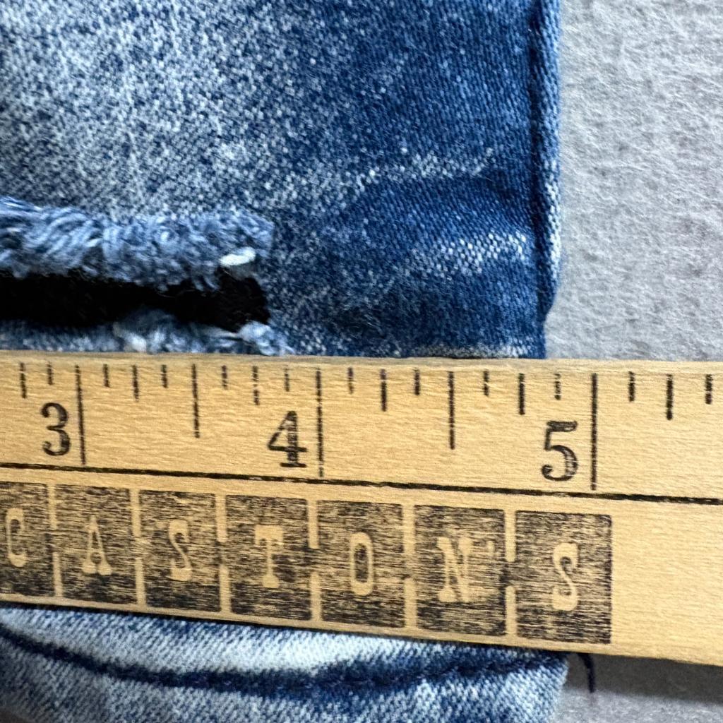 Kalowa Premium Collection Distressed Skinny Jeans Womens Size 9 Acid Wash Blue