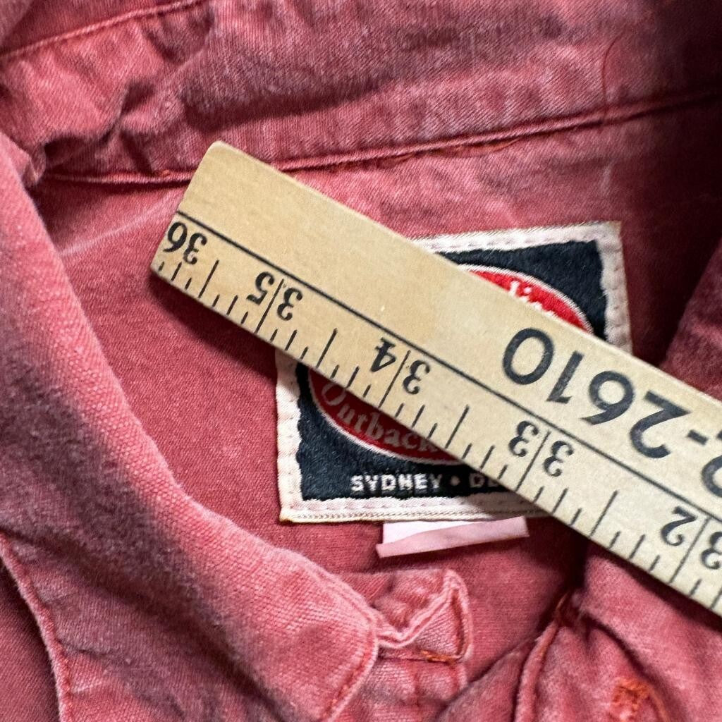 Australian Outback Collection Shirt Mens Large Red Cotton Canvas Western