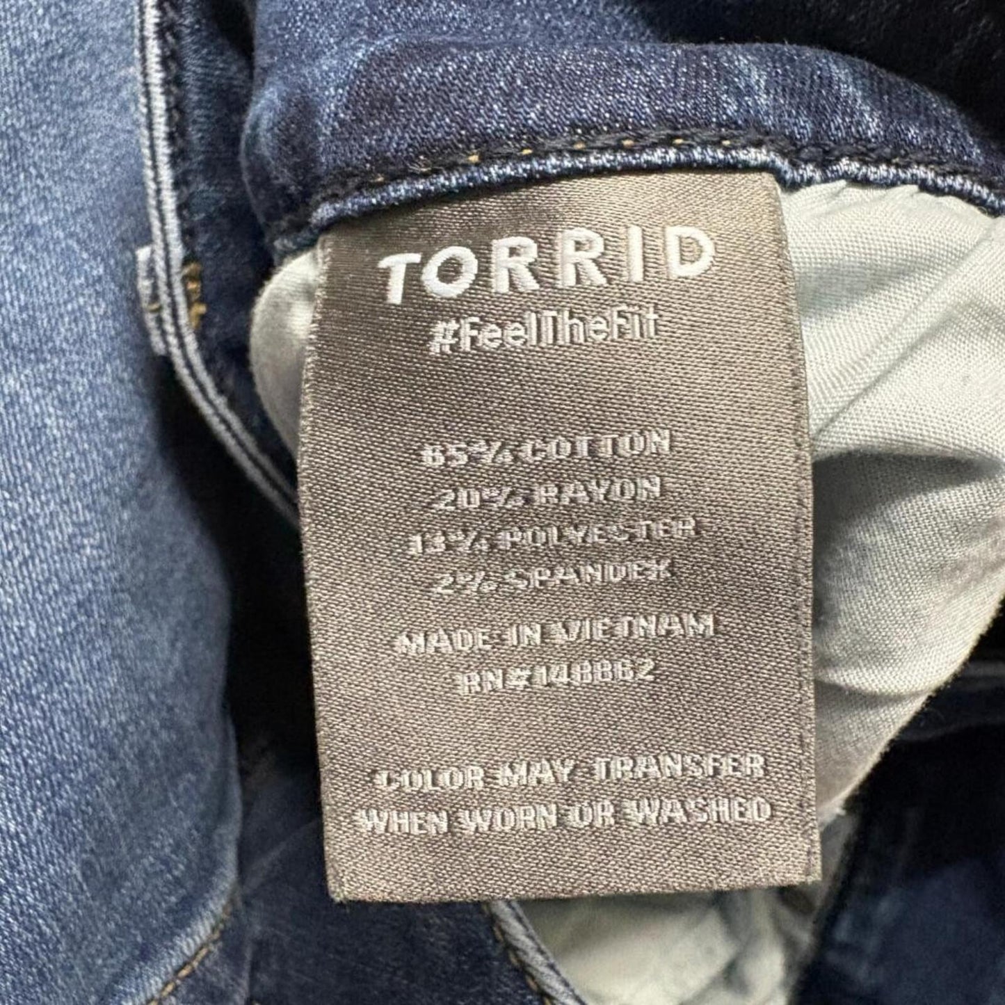 Torrid Crop Jegging Jeans Womens Plus Size 24 Blue Denim Super Soft Stretch