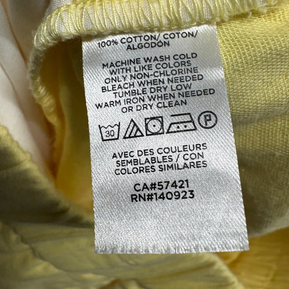 LOFT Outlet Yellow Cotton Straight Leg Elastic Waist Pants Size Medium