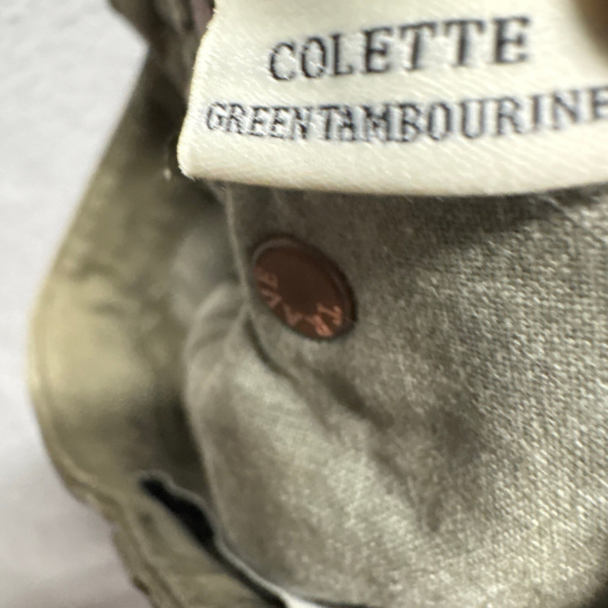 Trave Denim Colette Green Tambourine Jeans Womens Size 25 Raw Hem Made in USA