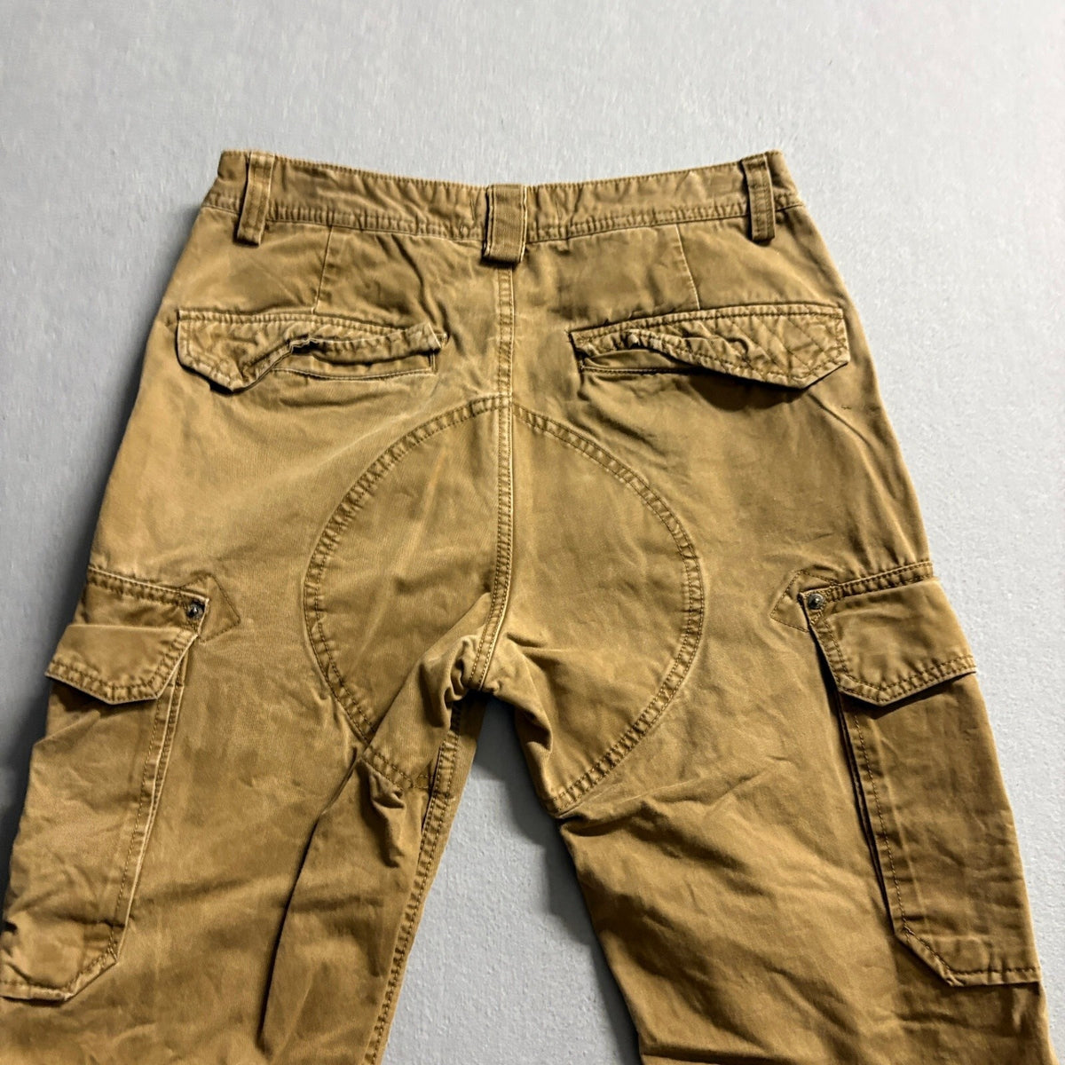 Old Navy Mens Cargo Pants 31x30 Tan Brown Tactical Utility Heavy Canvas Cotton