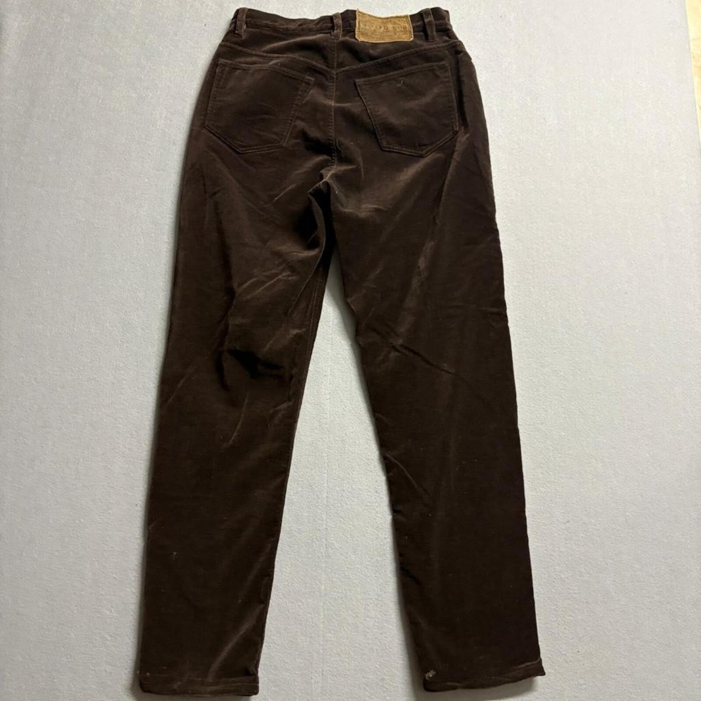 Liz Claiborne Lizwear Corduroy Pants Womens 10 Brown High Rise Straight Leg