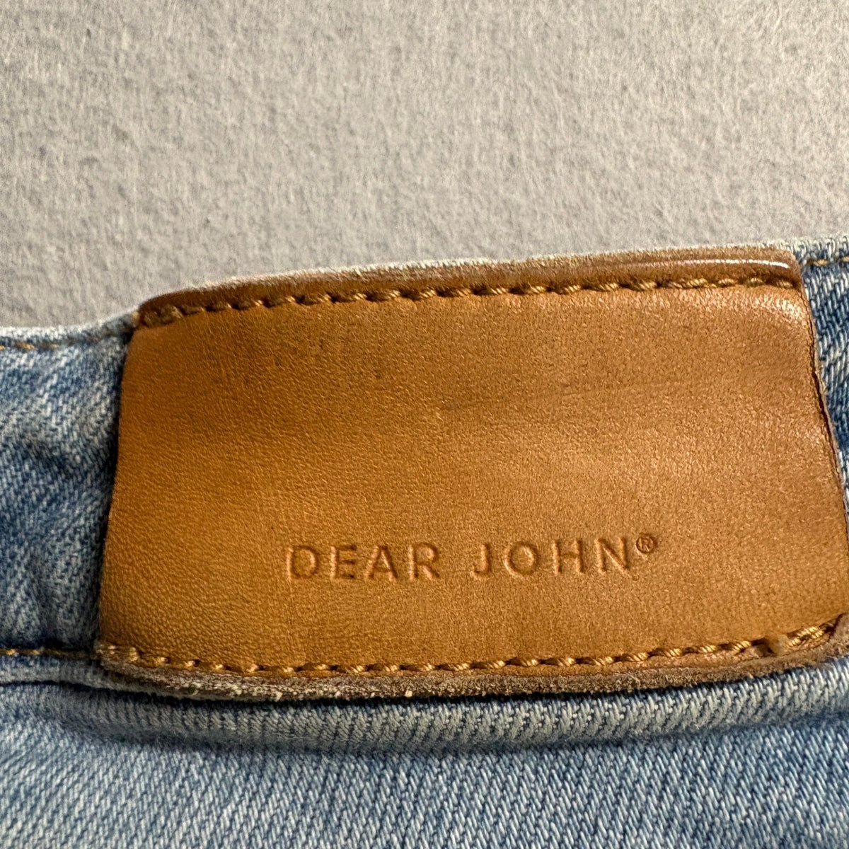 Dear John Denim Jeans Womens Size 27 High Rise Button Fly Frayed Raw Hem Blue