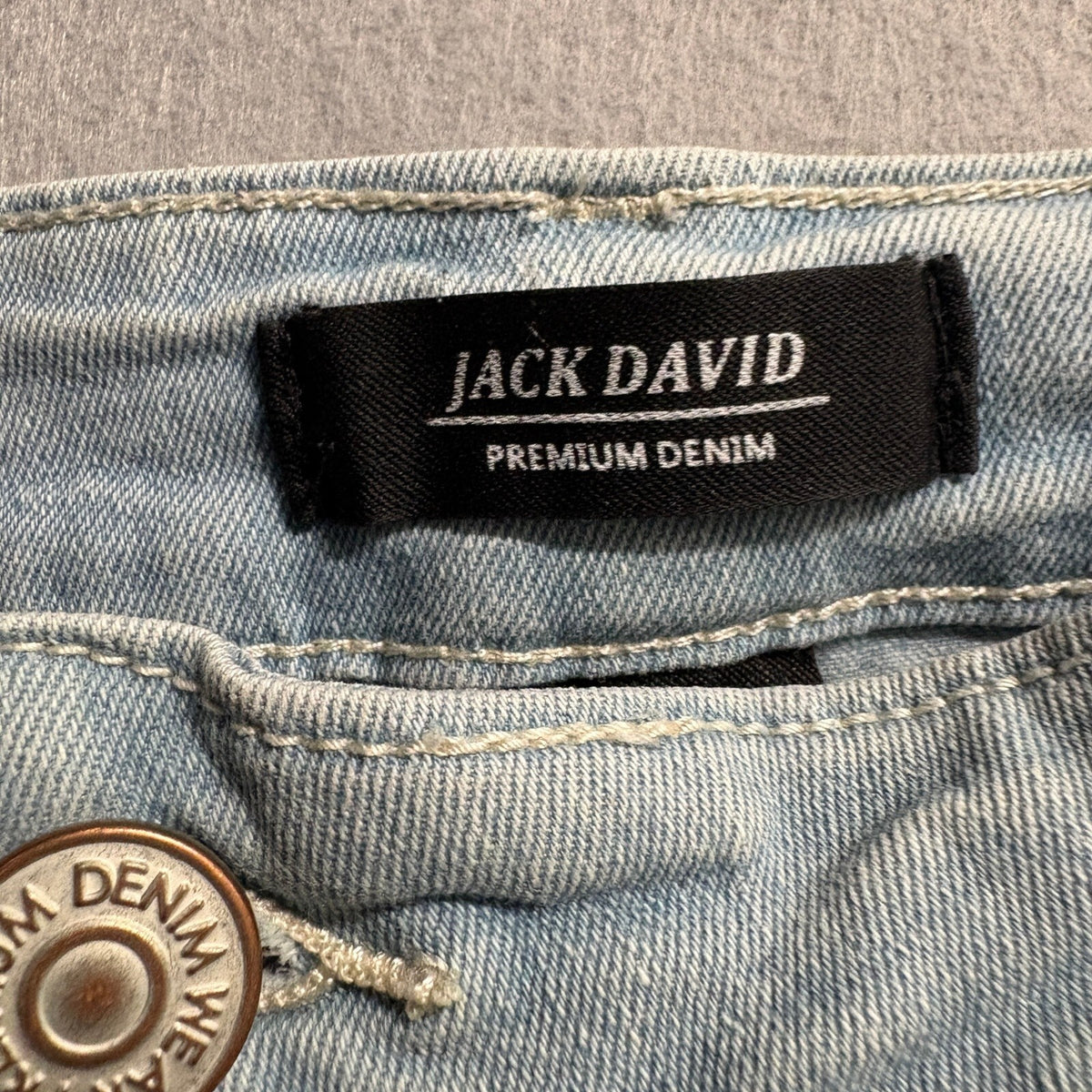 Jack David Premium Denim Lace Up Front Flare Jeans Womens Size 1 Light Wash Y2K