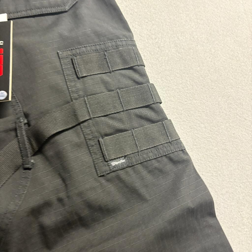 SpryTac Tactical Cargo Pants Mens 36x32 Black Ripstop MOLLE Straps New