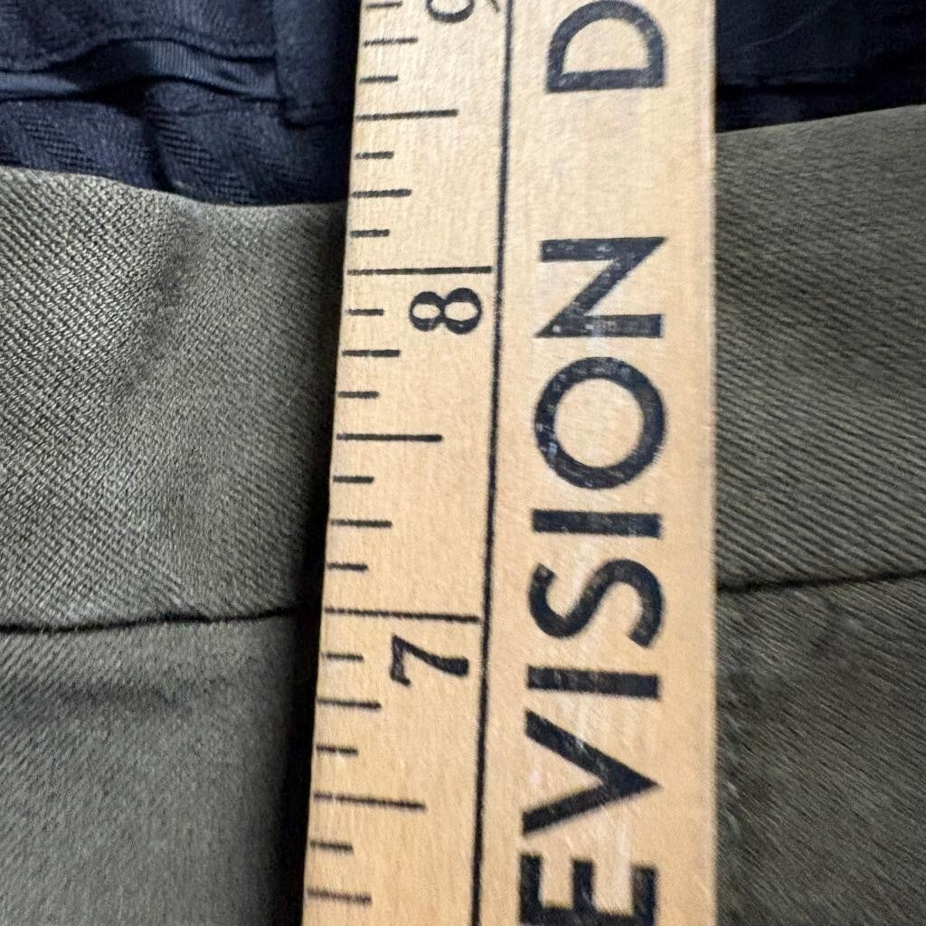 Banana Republic Sloan Curvy Fit Pants Womens 10 Olive Green Ankle Crop Stretch