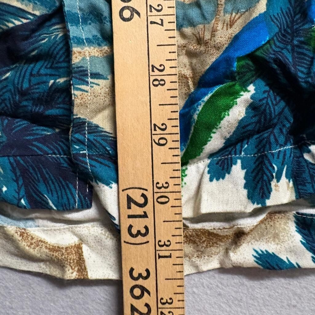 Sunset Highway Hawaiian Shirt Mens XL Blue Rayon Sailboat Palm Tree Beach NWT