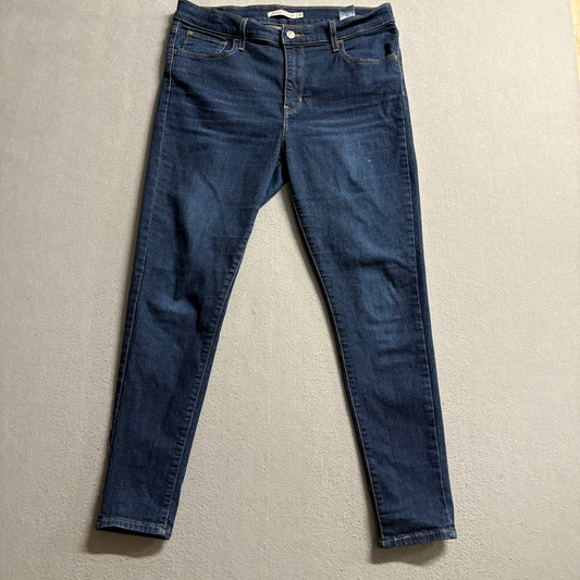 Levi's 720 High Rise Super Skinny Jeans Womens 32 W32 L28 Blue Stretch Denim