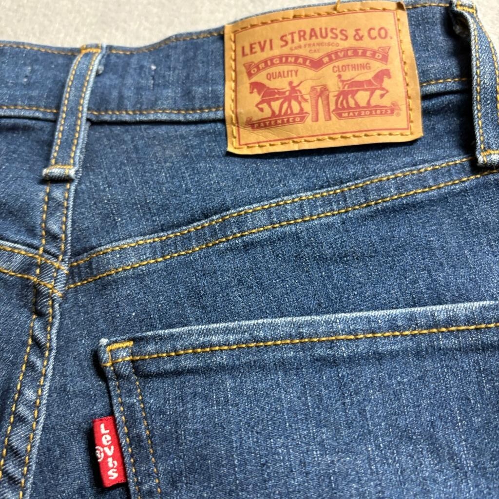 Levis Mile High Super Skinny Jeans Womens 25 x 28 Blue Denim Stretch High Rise