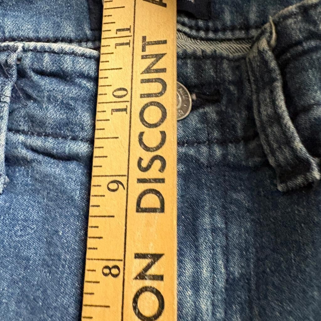 Gap 70s Flare Jeans Womens 8 29R Blue Sailor Button High Rise Stretch Denim