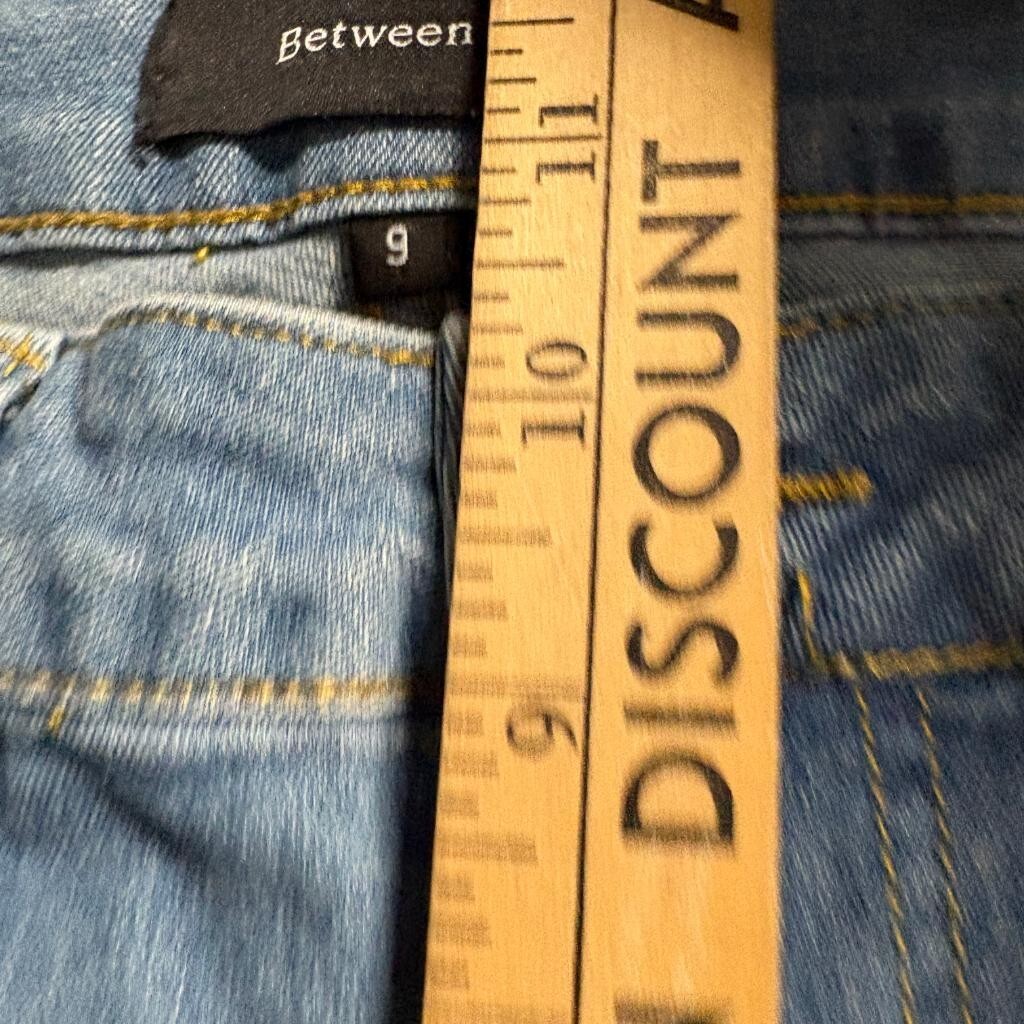 Between Us Women Cargo Jeans Size 9 Blue Denim High Rise Straight Leg Pants