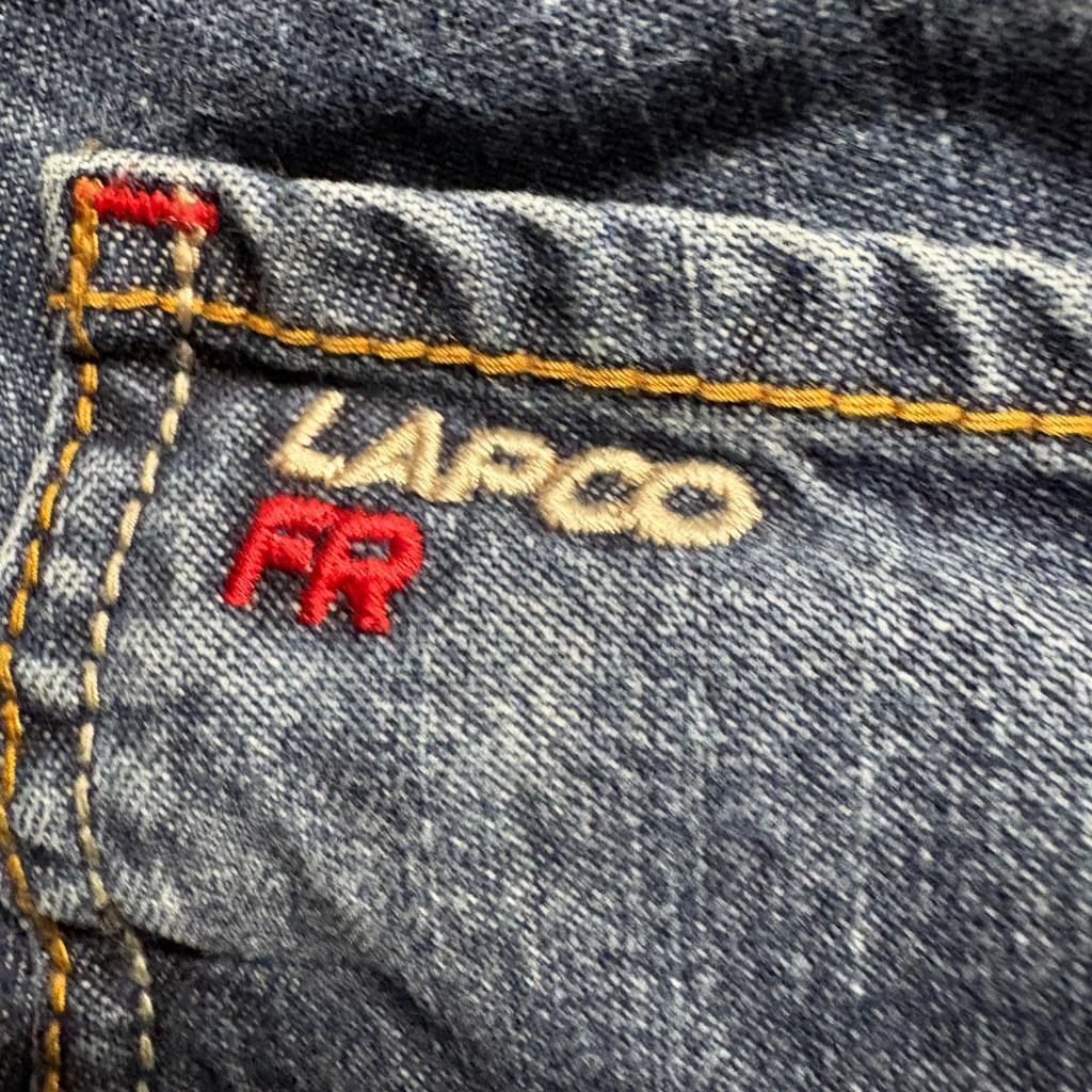 Lapco FR Flame Resistant Jeans Mens 38x32 Blue Denim Work Utility Pants