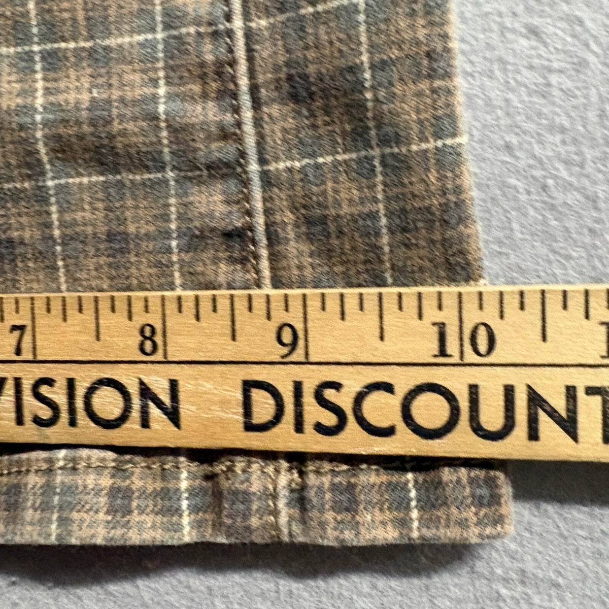 Cleo and Wolf Plaid Jeans Womens 33 Brown Ultra High Rise Kick Flare Stretch