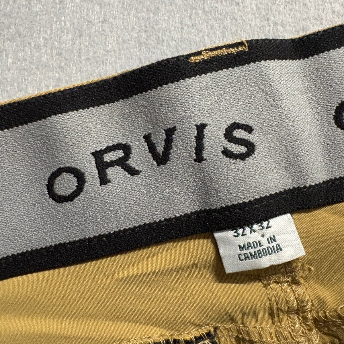 Orvis Tech Pants Mens 32x32 Antique Bronze Stretch Water Repellent Hiking Golf