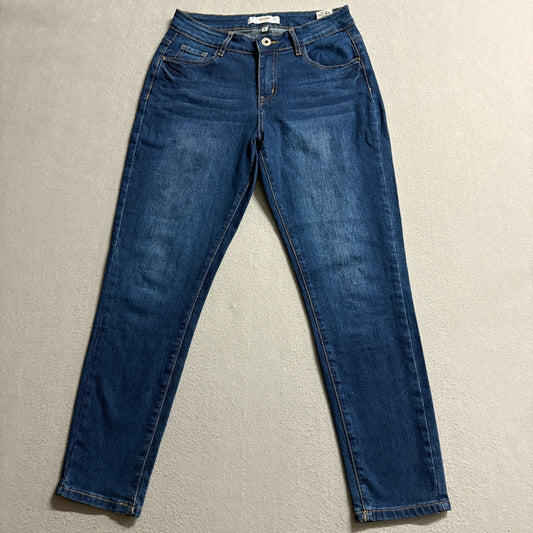 California Vintage Womens Slim Straight Jeans Size 7 Medium Wash Stretch Denim